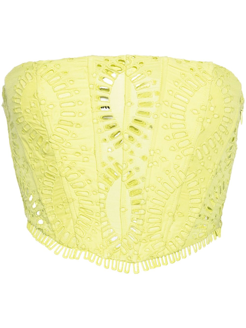 Sting corset crop top - Yellow