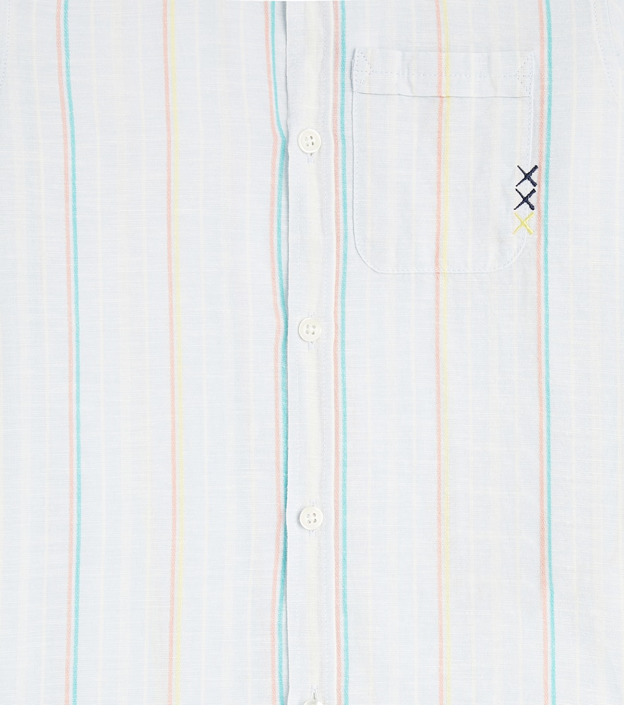 Scotch & Soda Kids Striped cotton-blend shirt
