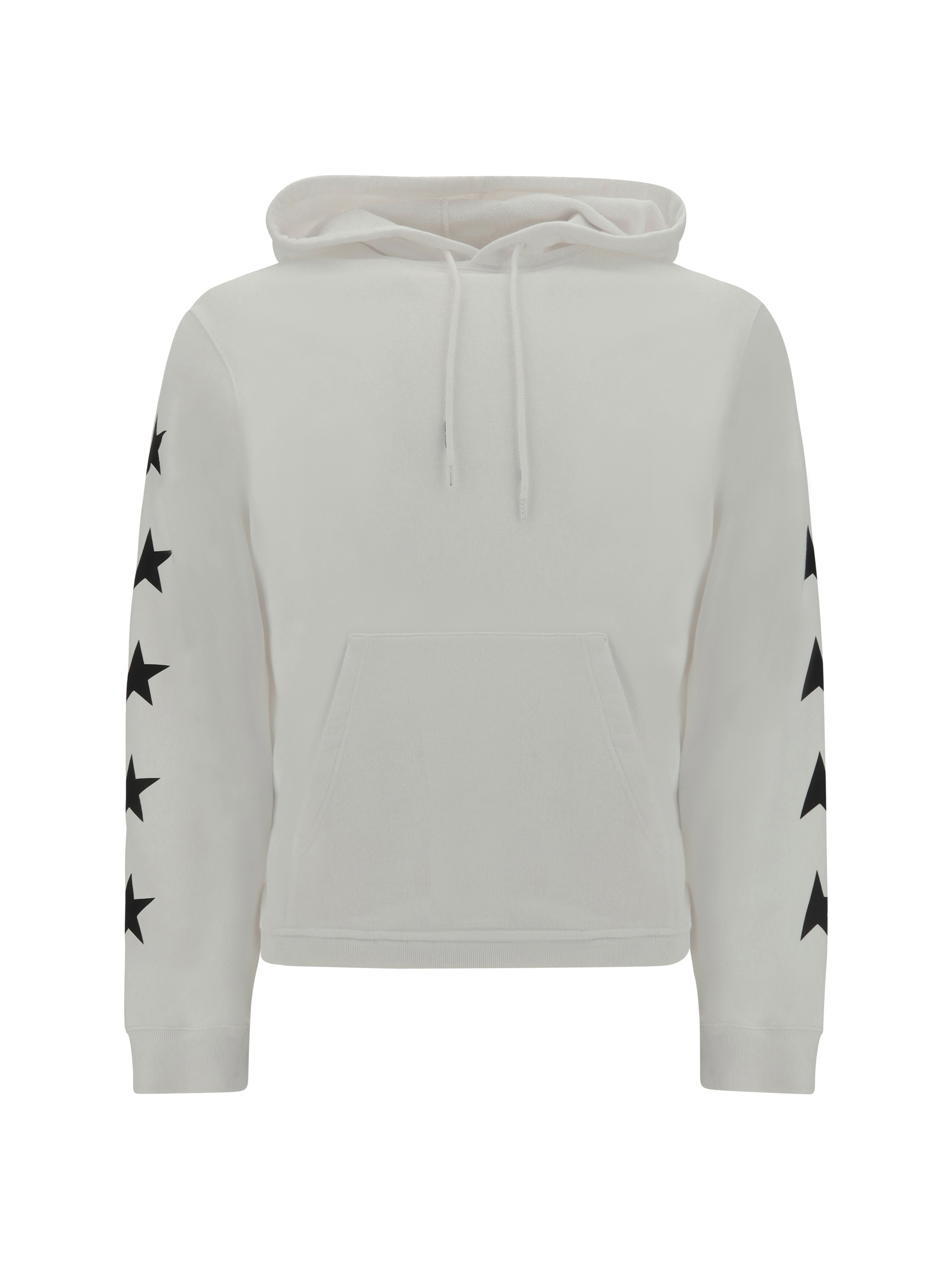 Star-print pullover hoodie - White