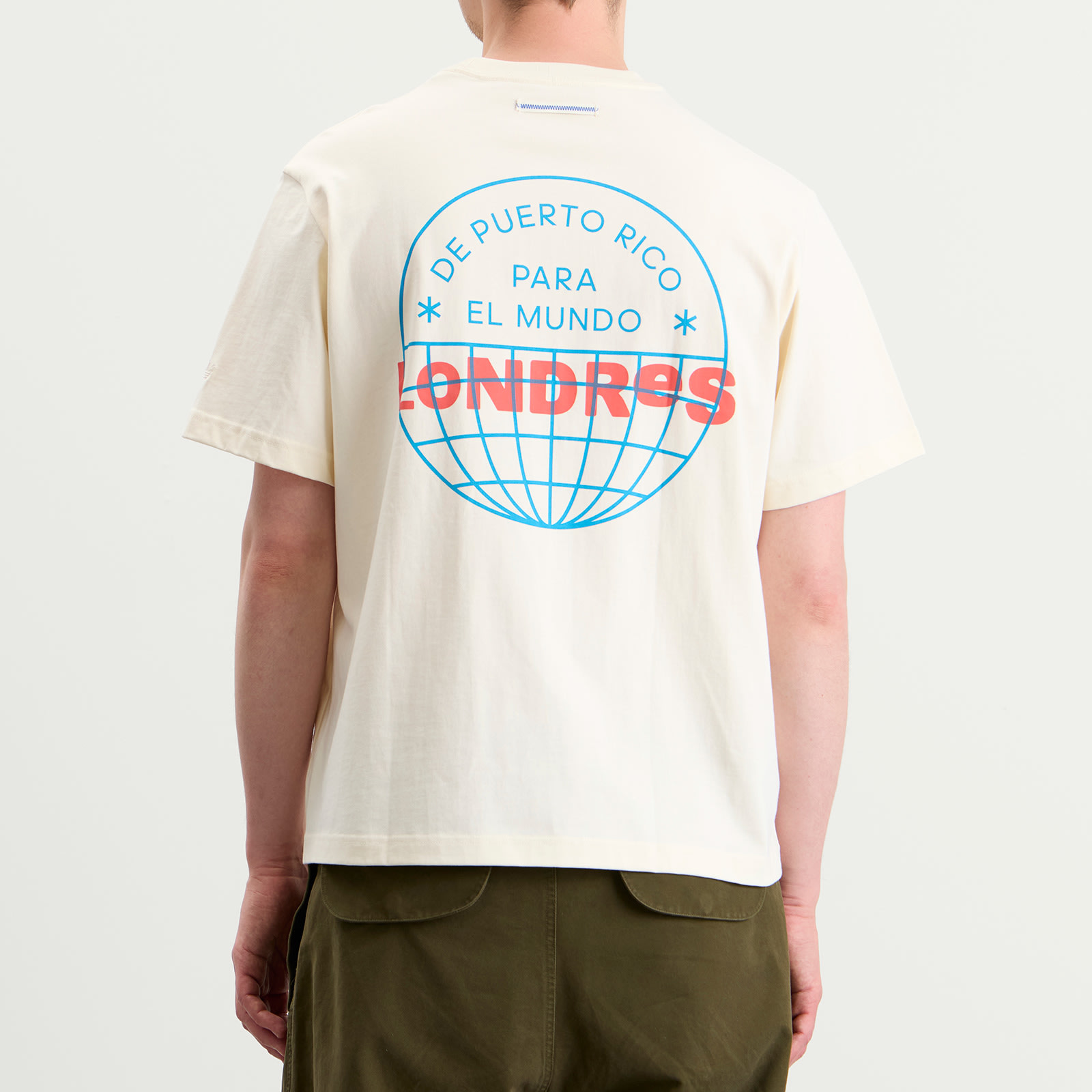 Men's x Bad Bunny London Tour Merch T-Shirt in Cream White