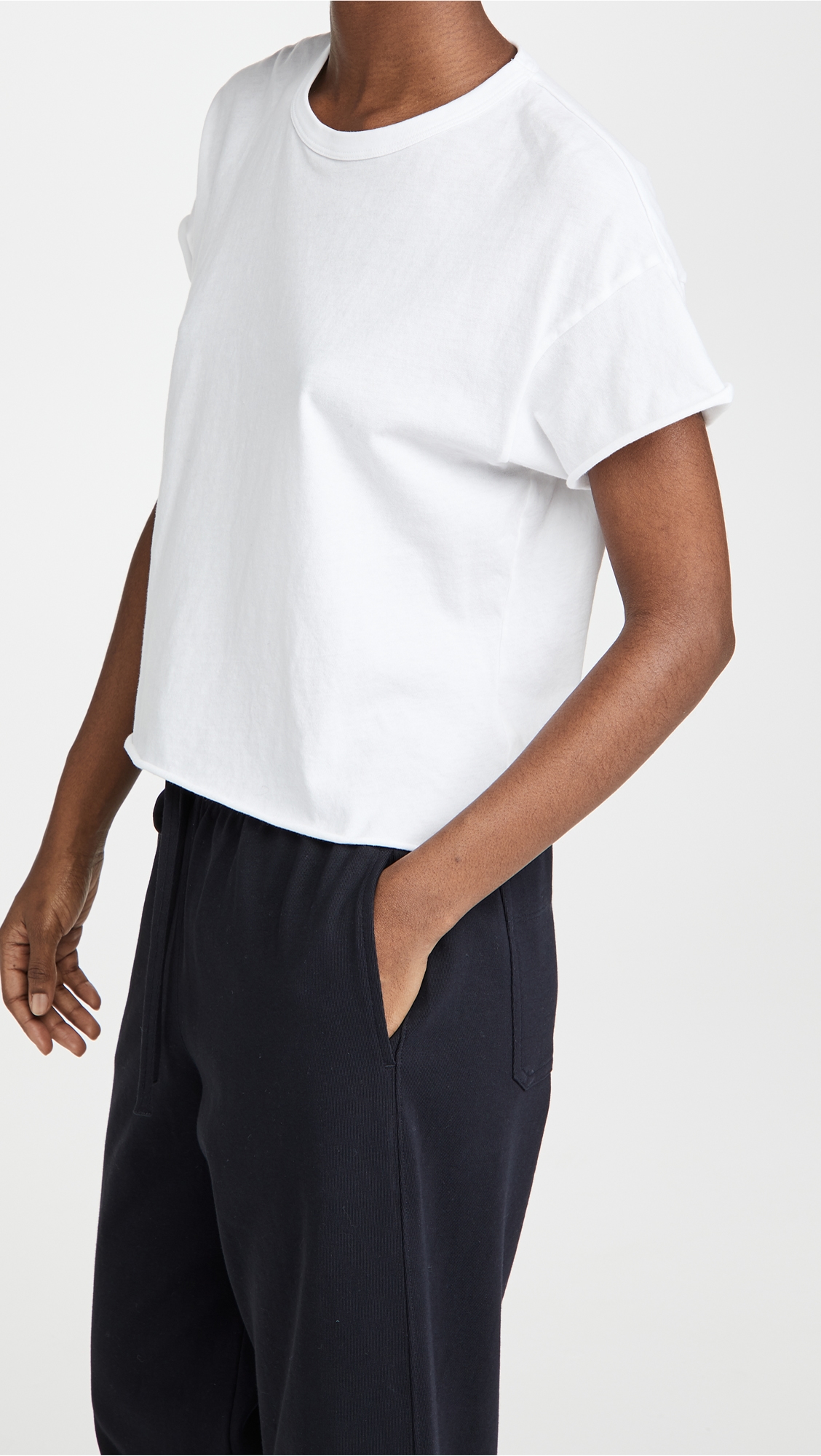 The Crop Tee True White