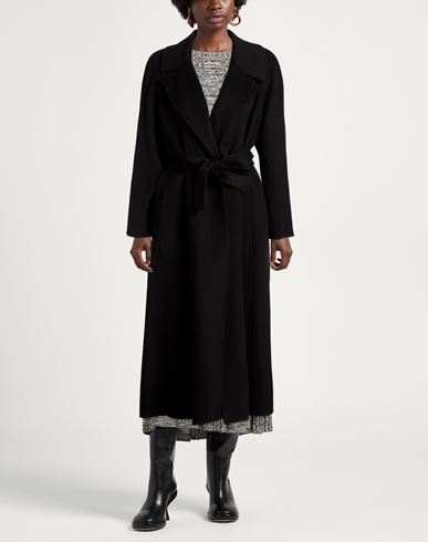 Paltò Fabbrica Woman Coat Black Size 10 Wool