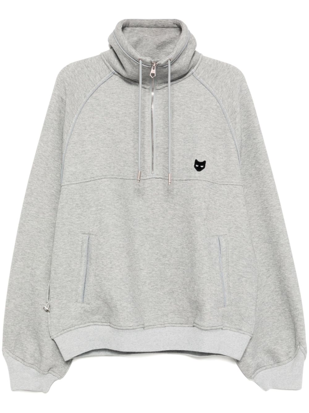 Assemblage half zip up high neck sweatshirt - Grey