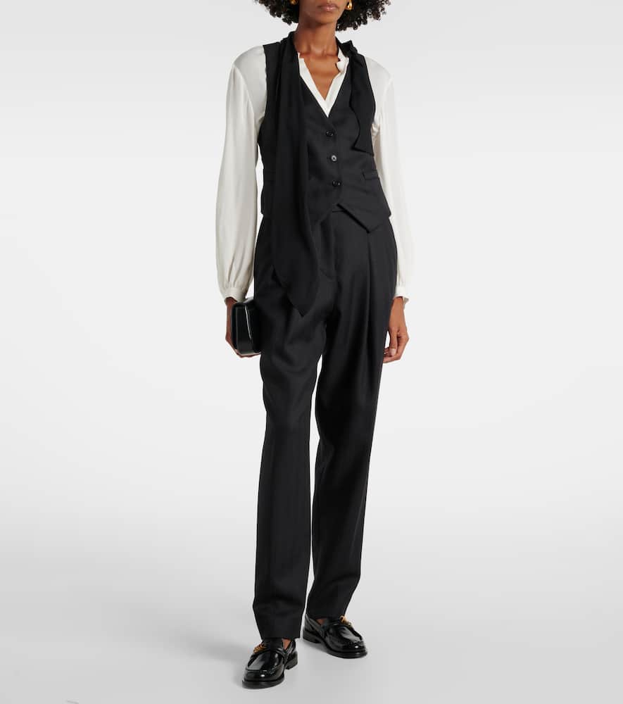Modern Sophistication pinstripe wool vest
