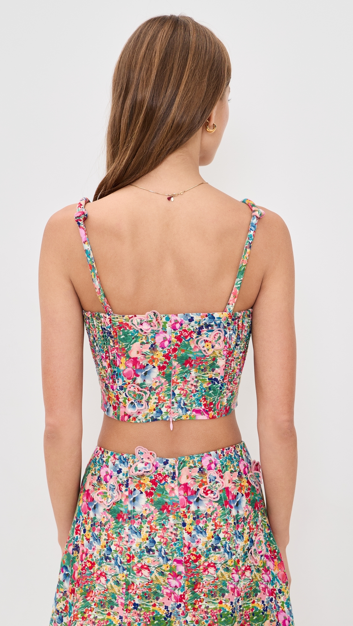 Peasant Floral Butterfly Top Peasant Floral Off-White
