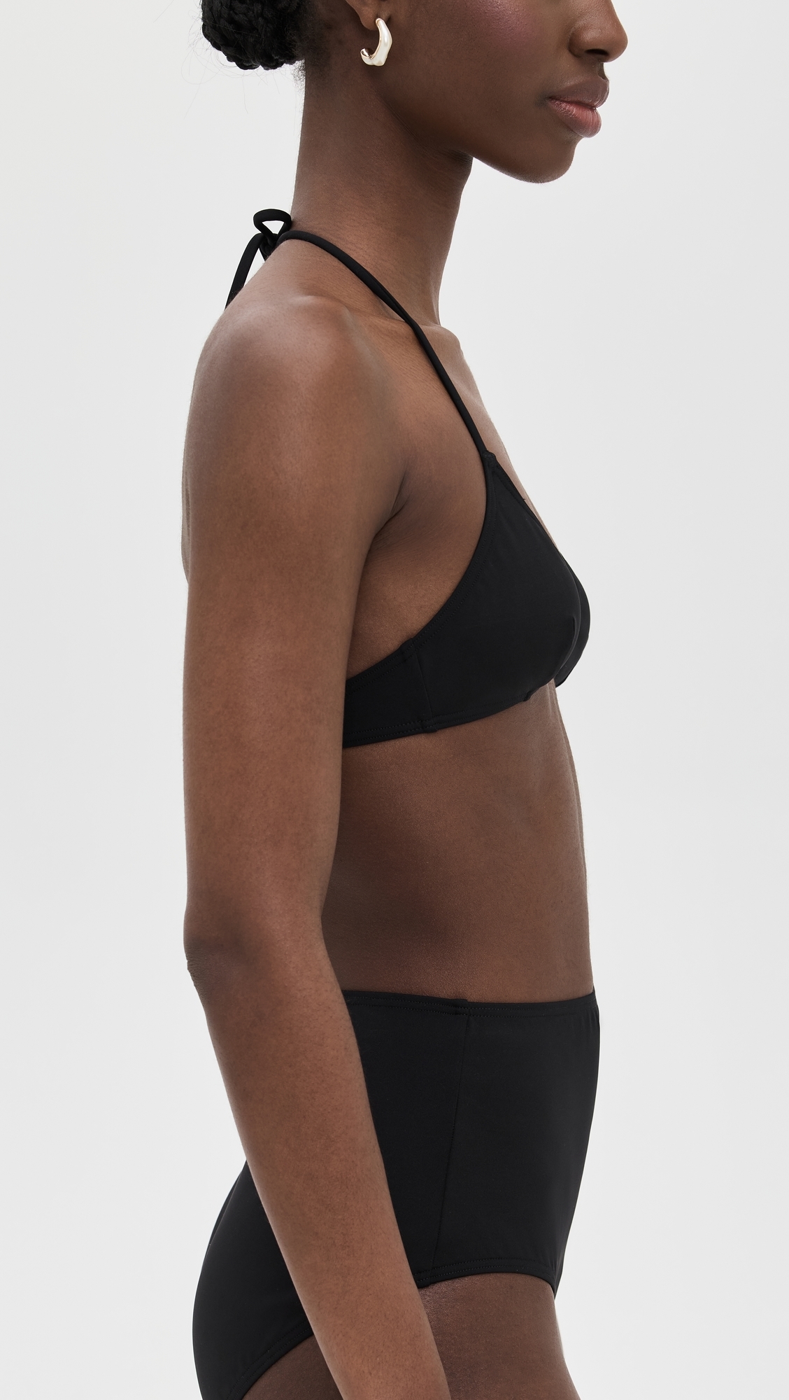 Nili Lotan Triangle Bikini Top Black