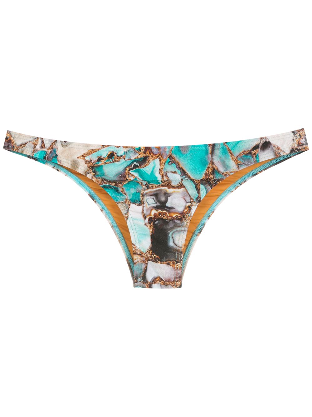 Poipu marble-print pants - Blue
