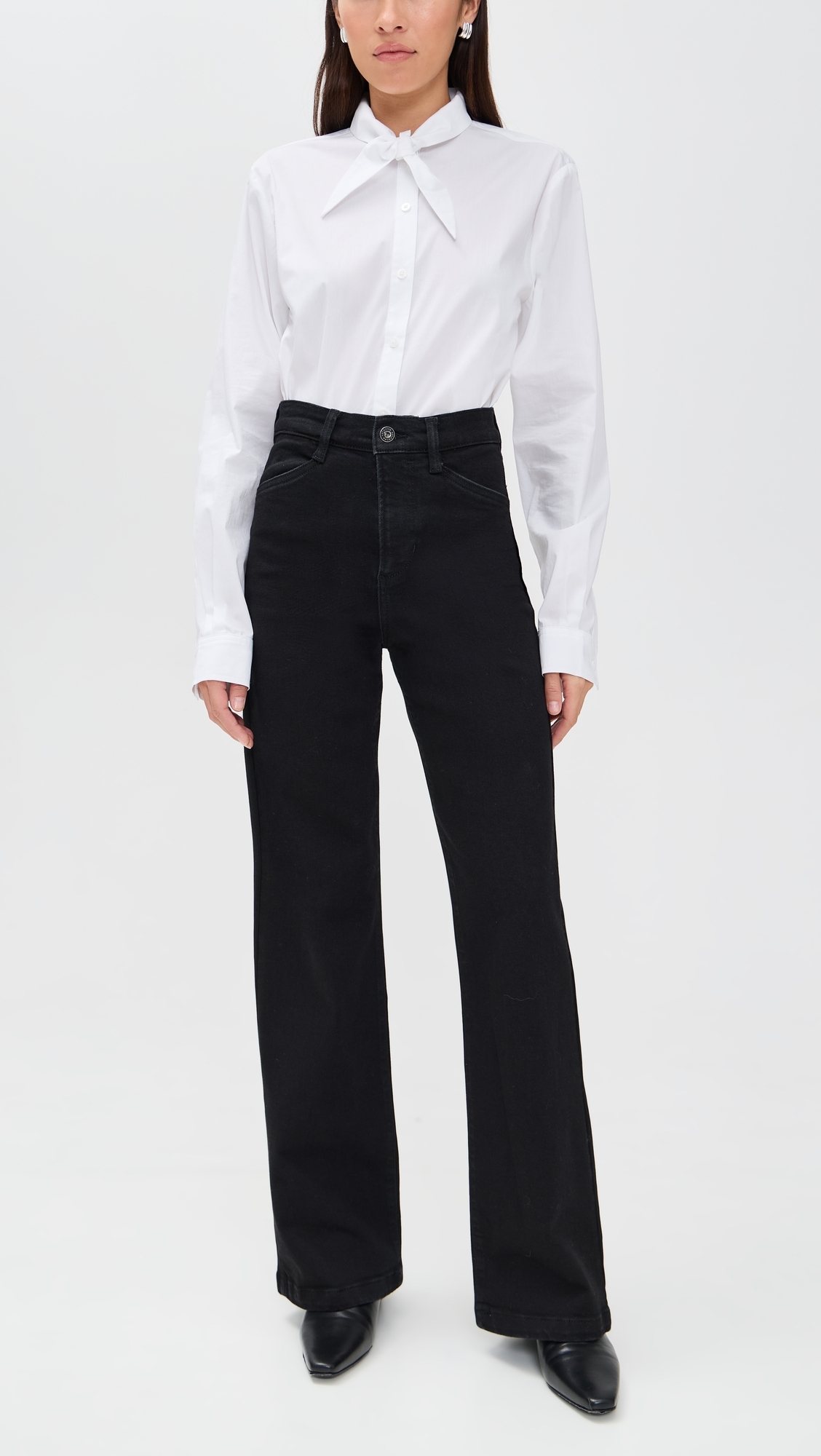 The Mischa Super High Rise Wide Leg Jeans Onyx