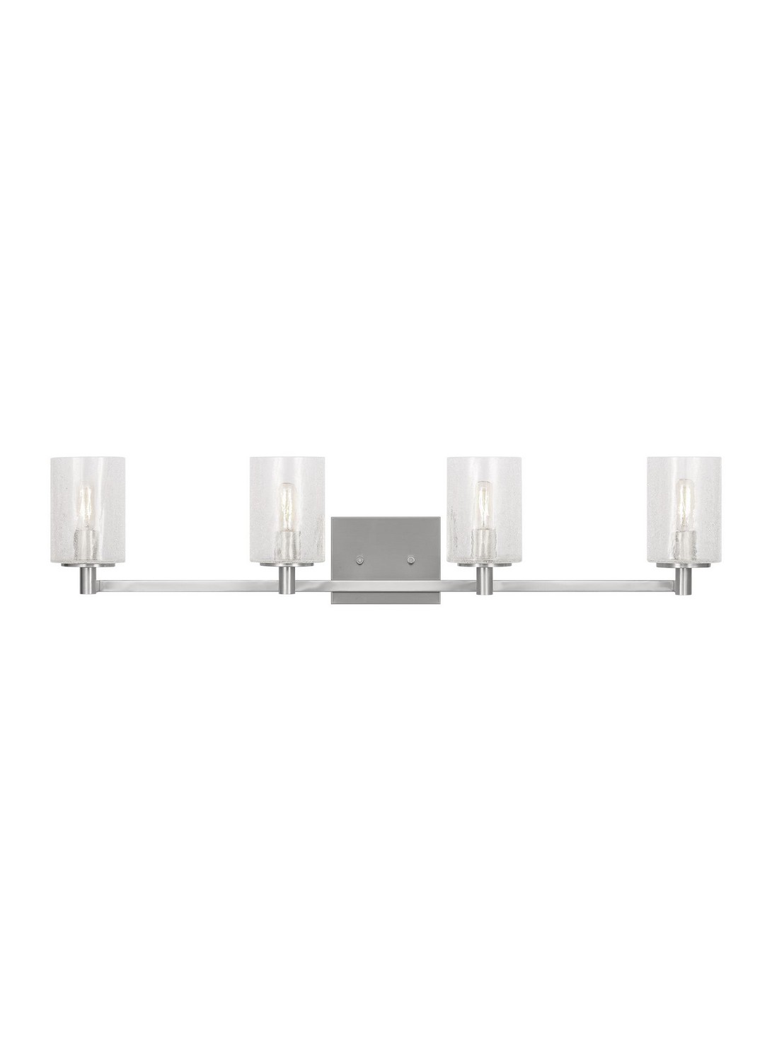 Brushed Steel Wall Bathroom Vanity Light from the Parker Collection