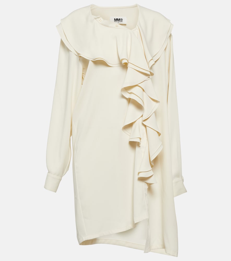 Ruffle-trimmed midi dress