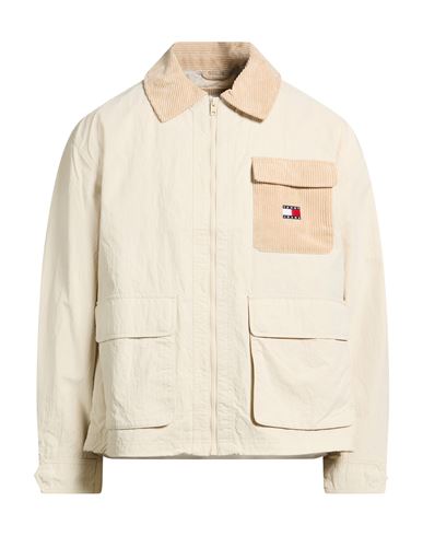 Man Jacket Beige Size L Polyamide