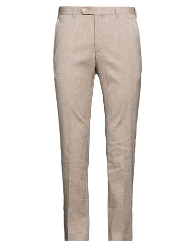 Man Pants Khaki Size 26 Polyester, Linen, Viscose, Elastane
