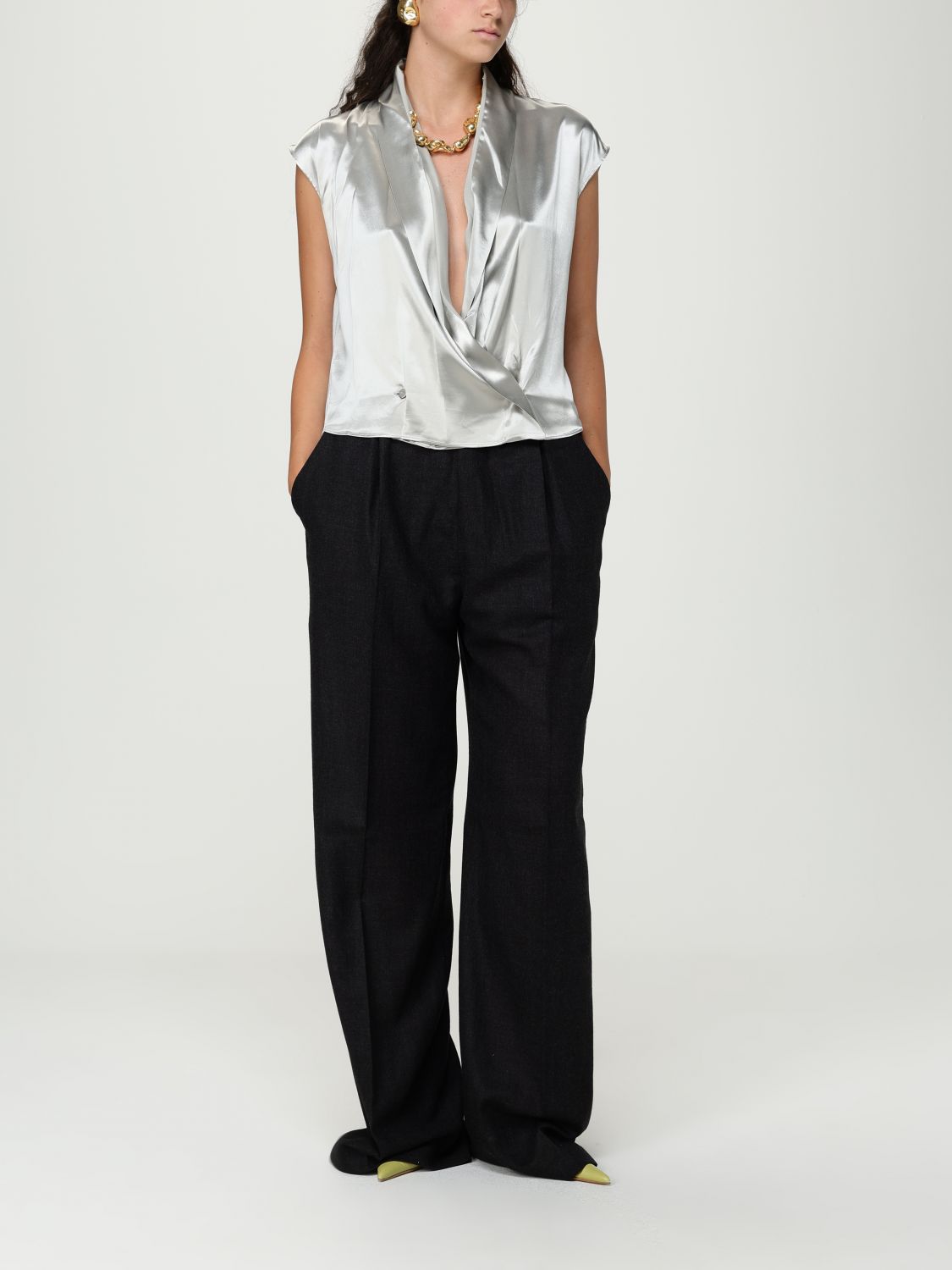 Pants Woman color Grey
