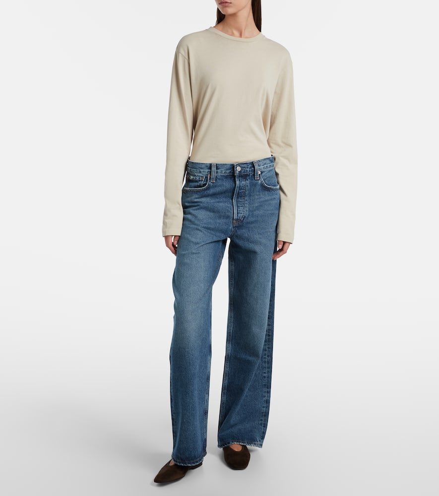 Low Slung Baggy high-rise wide-leg jeans