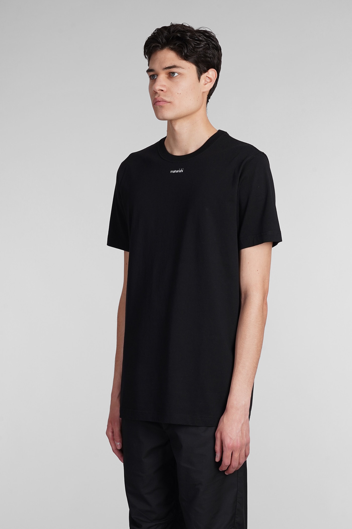 T-shirt In Black Cotton