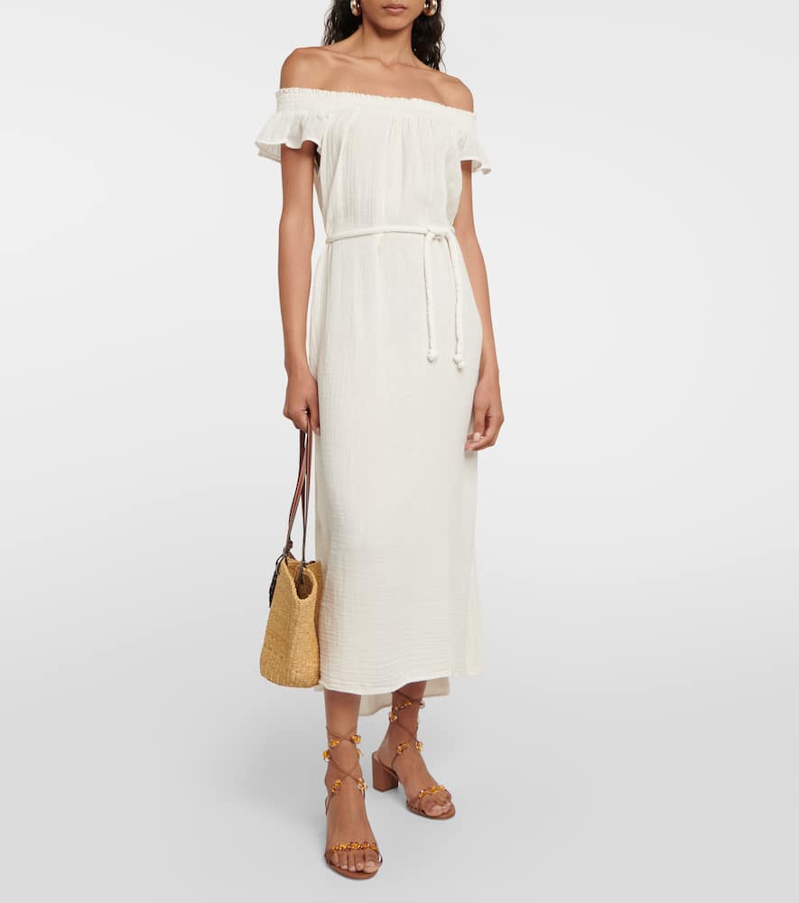 Justine cotton gauze midi dress