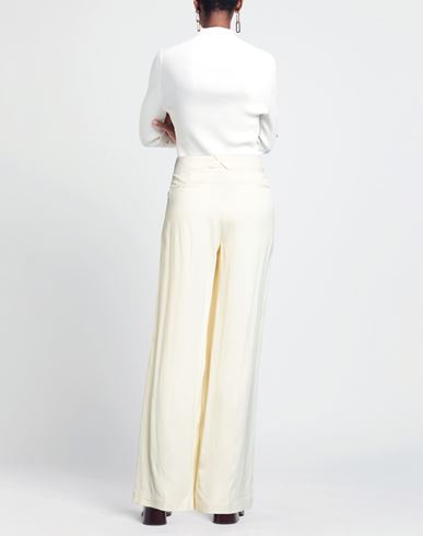 Róhe Woman Pants Pastel yellow Size 6 Viscose, Wool