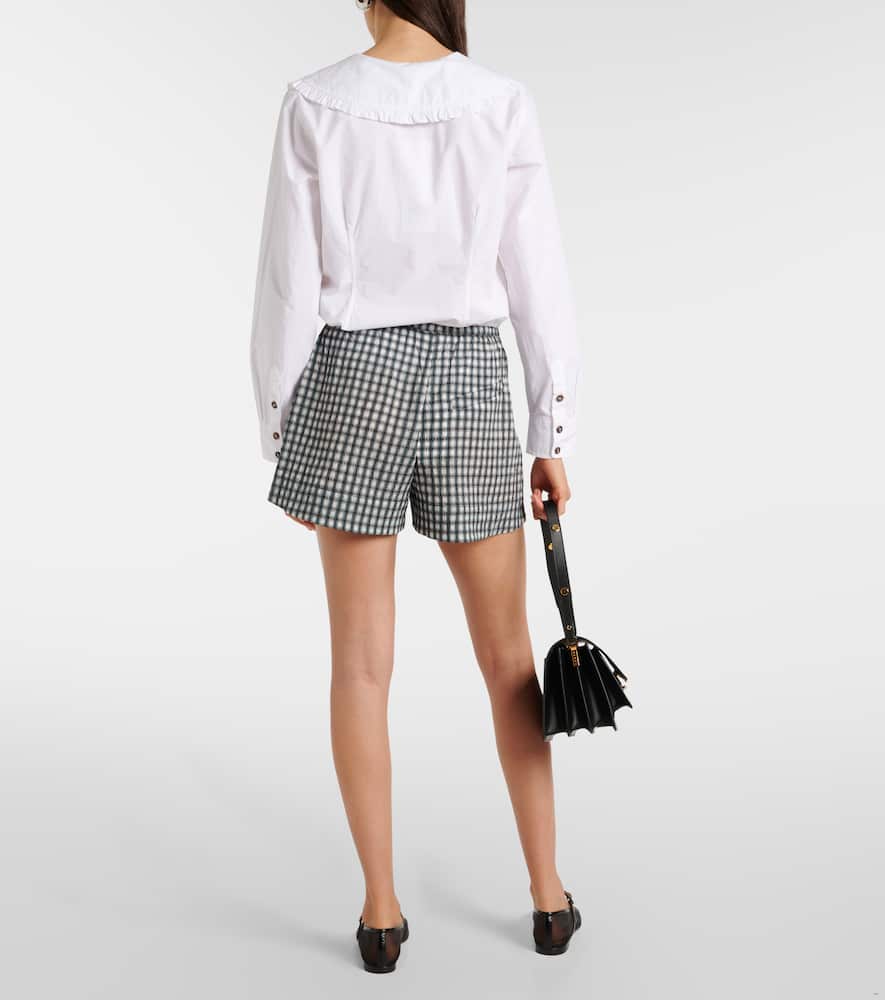 Checked seersucker shorts