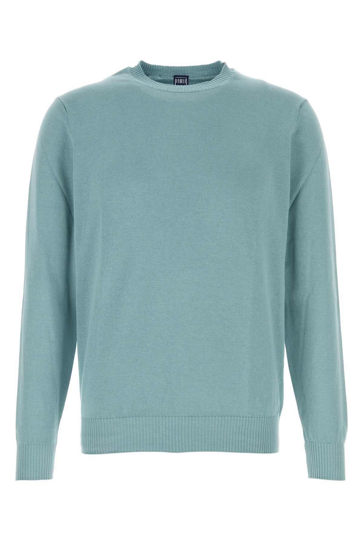 Cotton Crew-Neck Sweater — Green