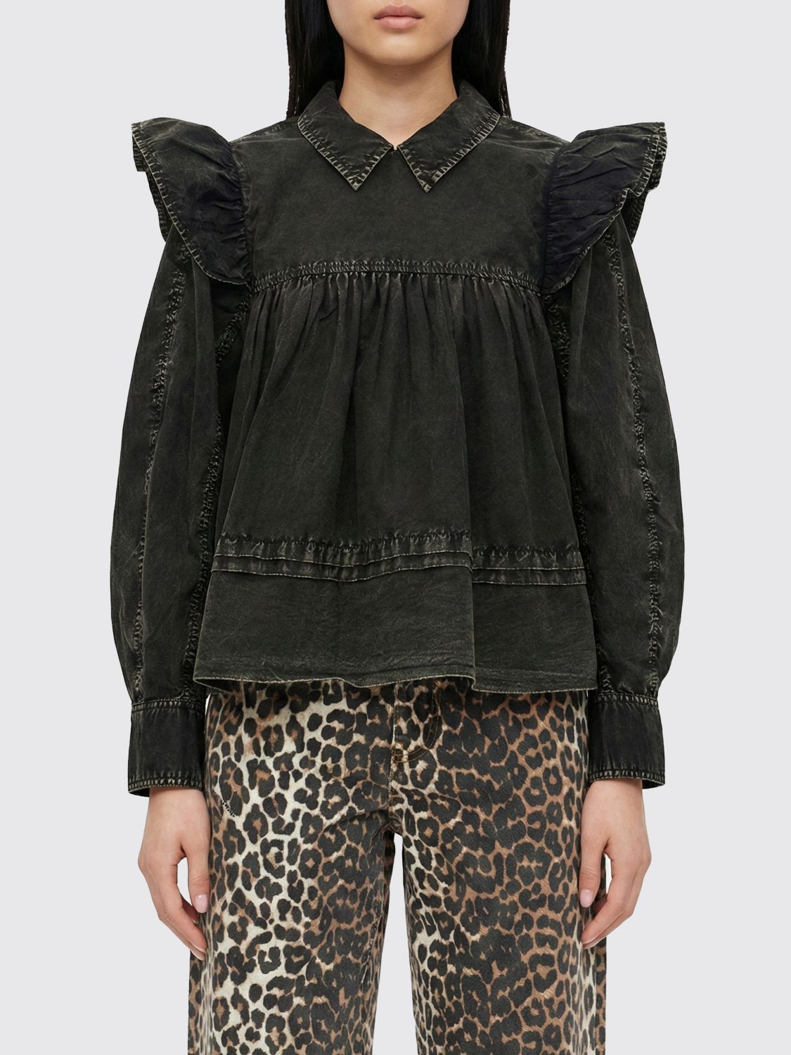Top Woman color Black