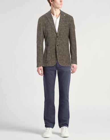 L. b.m. 1911 Man Blazer Khaki Size 36 Cotton, Silk