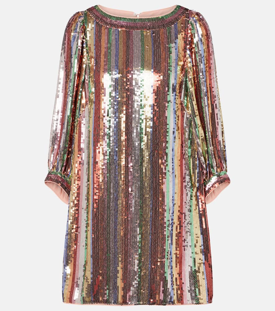 Laurie sequined striped minidress