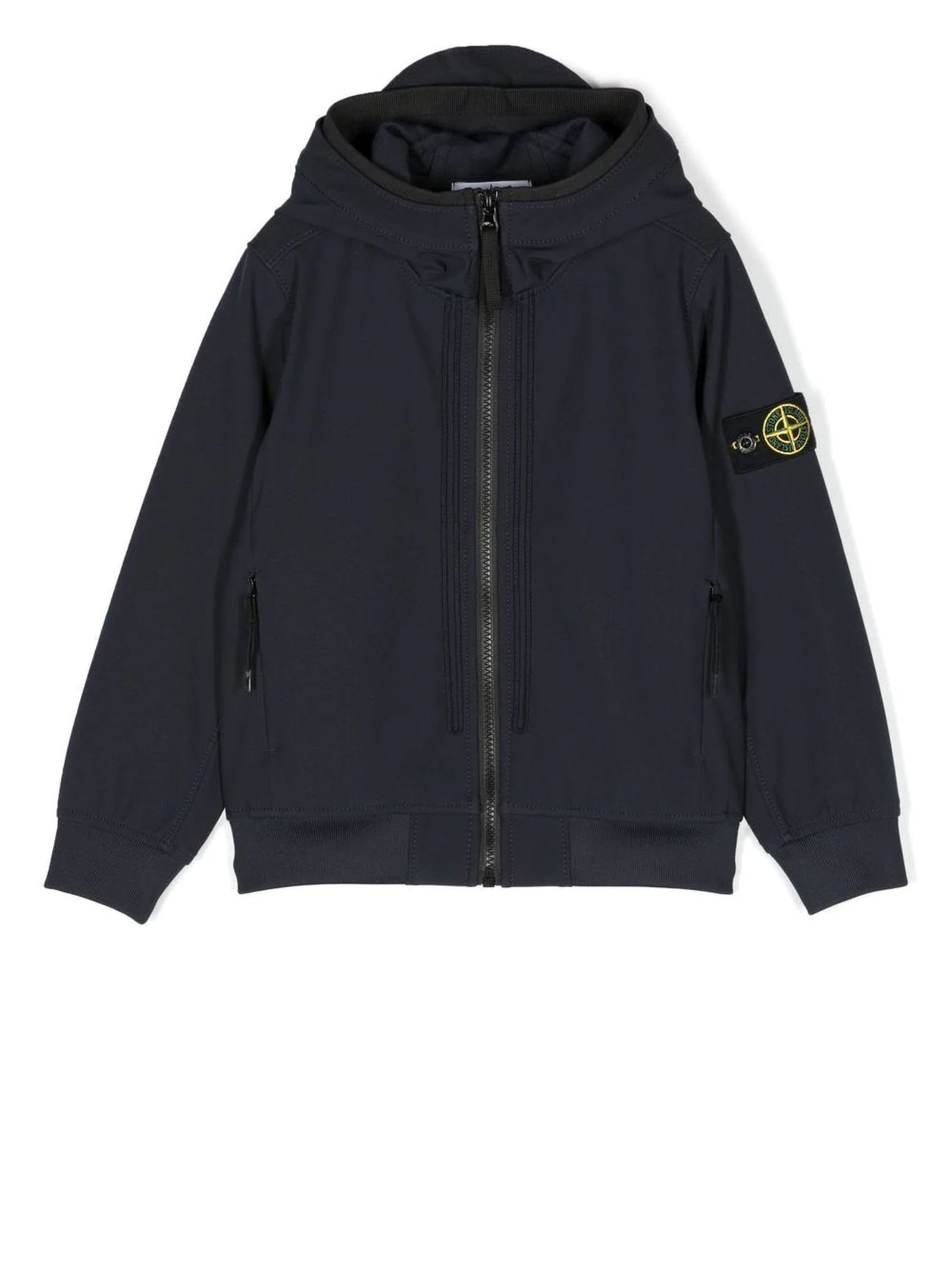 Blue Jacket For Boy With Iconic Patch