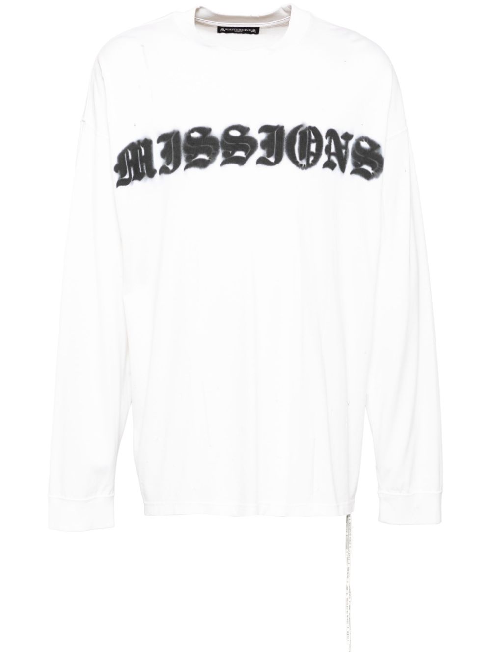Logo print long-sleeves T-shirt - White