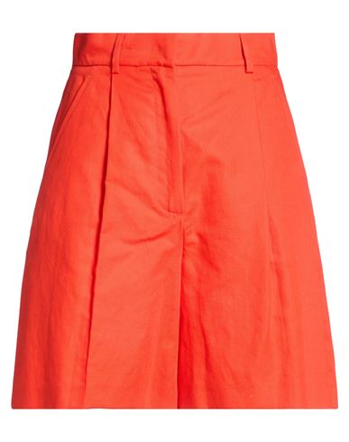 Woman Shorts & Bermuda Shorts Tomato red Size 2 Cotton, Linen