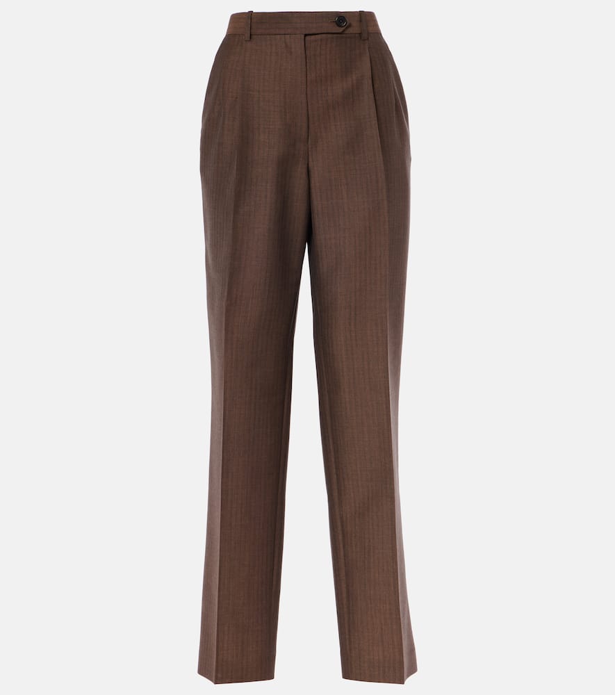 Norbert mohair and wool straight pants