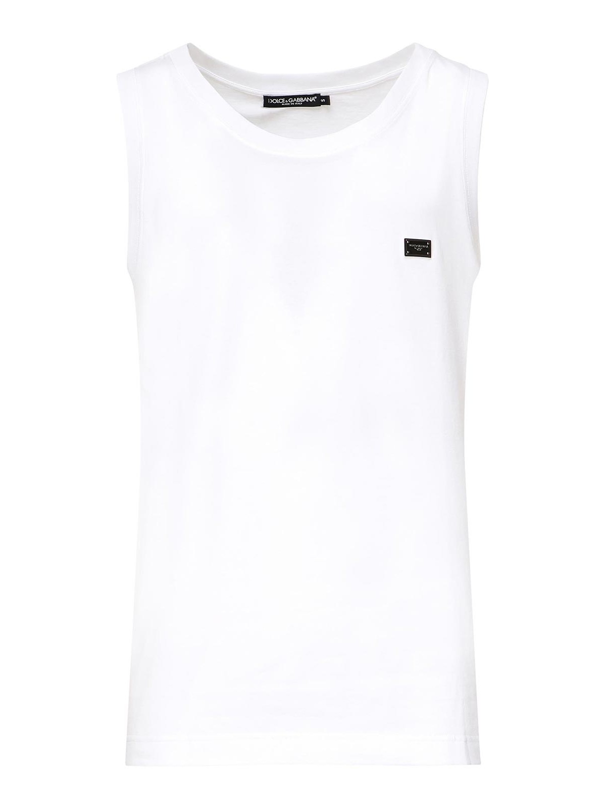 Oversized Tank Top With Logo Plaque