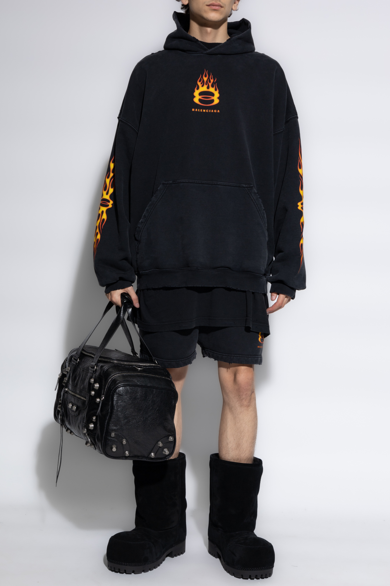 Cotton Hoodie, Men's, Black
