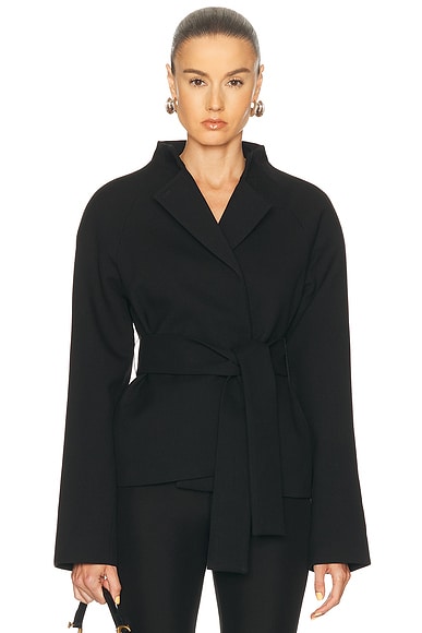 EAVES x Jasmine Tookes Rue Classic Suiting Jacket in Black - Black. L also in M, S, XL
