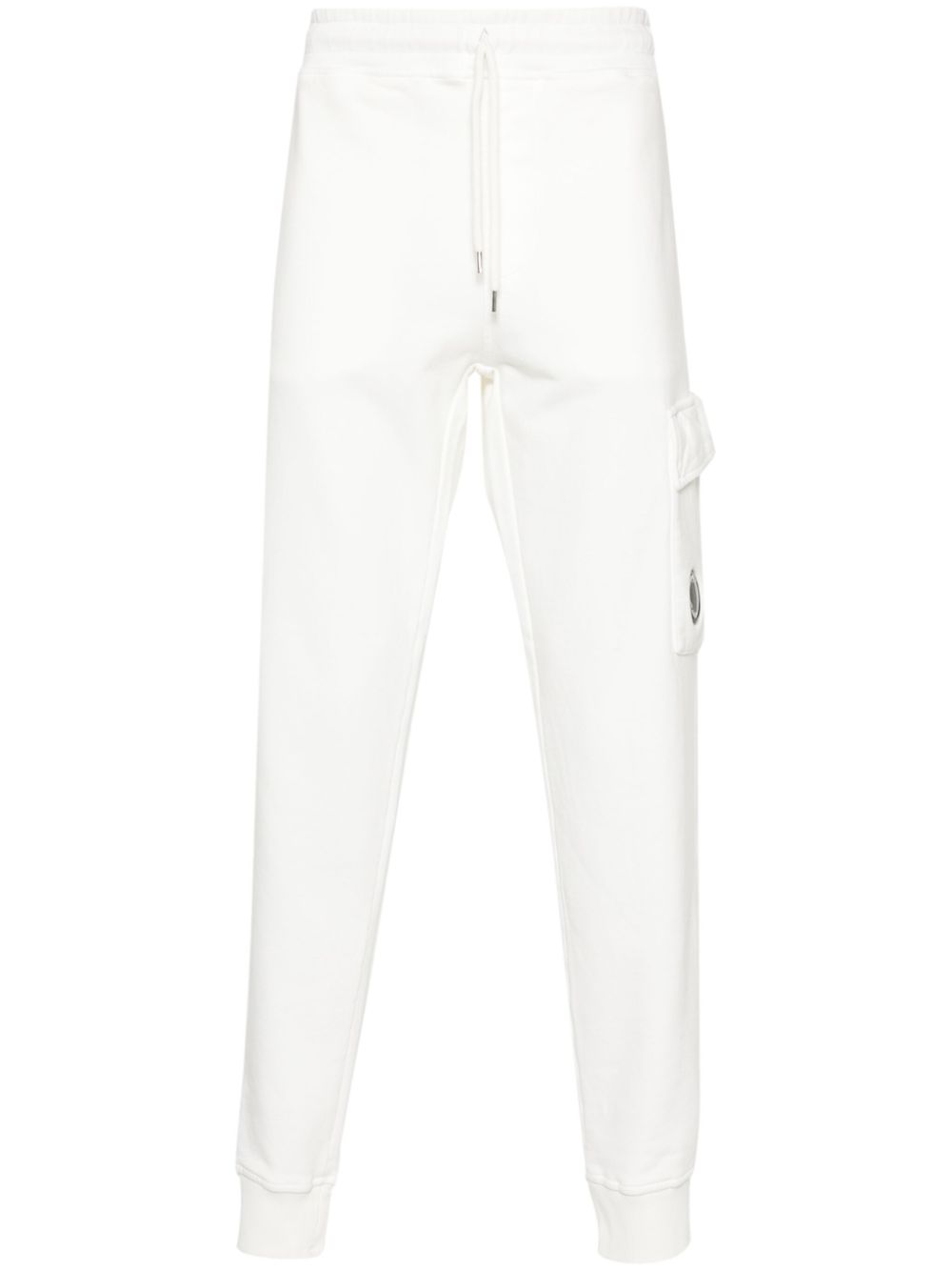 Lens-detail cotton track pants - White