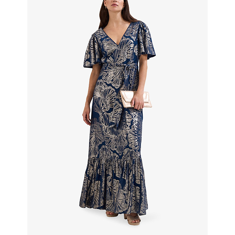 Womens Azale Filcoupe Tie-Waist Woven Maxi Dress