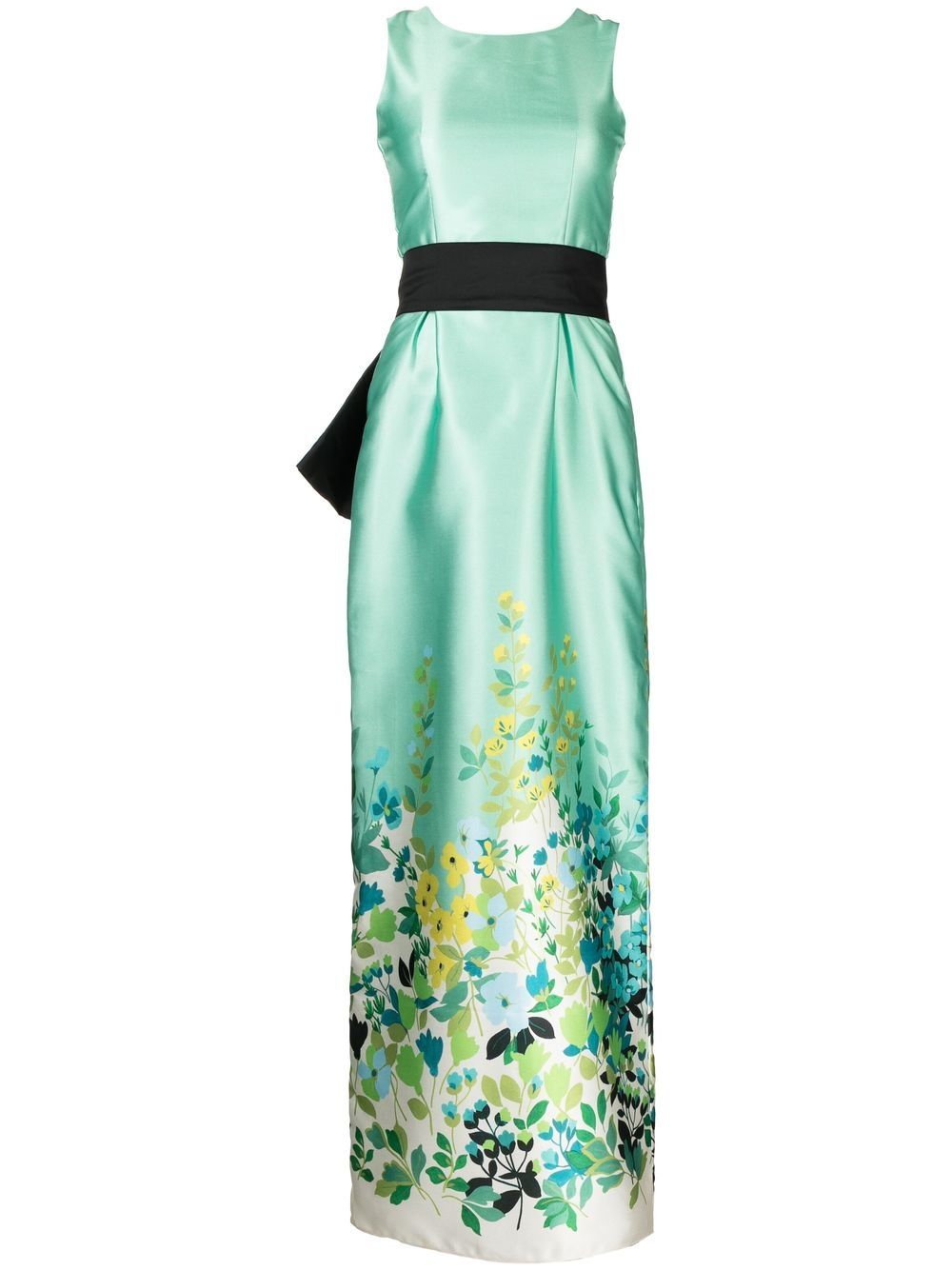 Oversize bow detail gown - Green