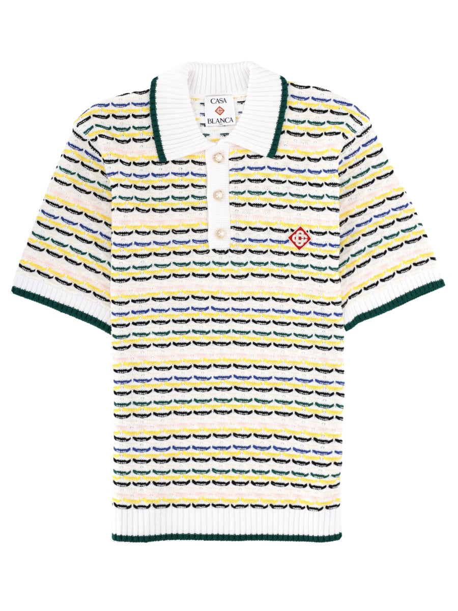 Tuck Stitch Short Sleeve Polo Shirt
