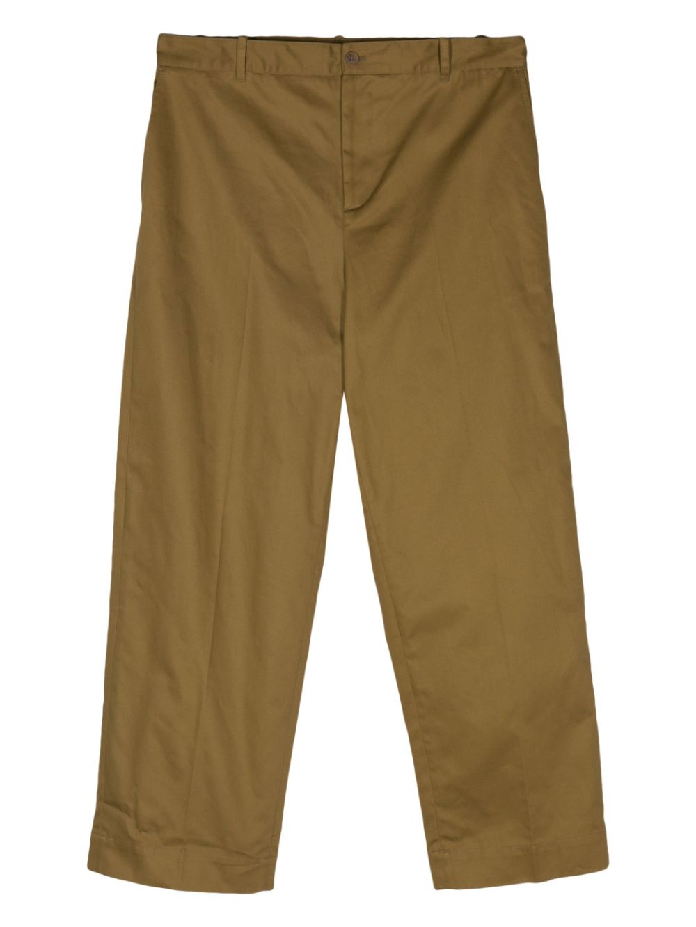Mid-rise straight-leg chinos - Green