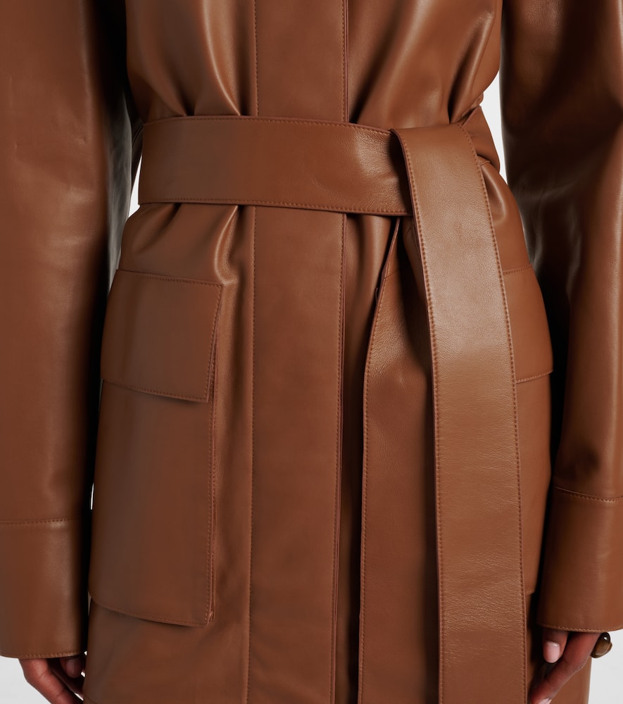 Okabe leather coat