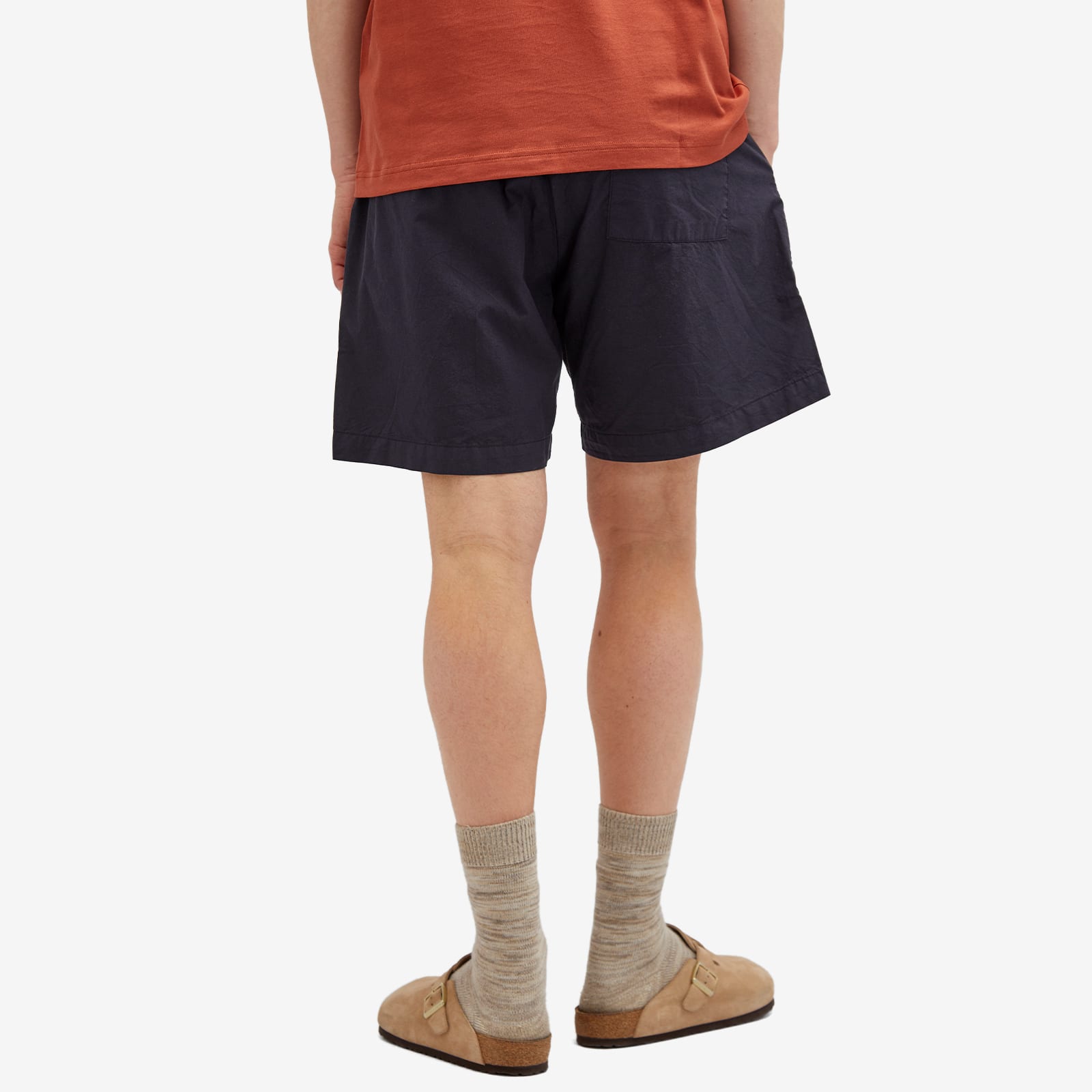 Men's Per Cotton Tencel Shorts in Dark Navy