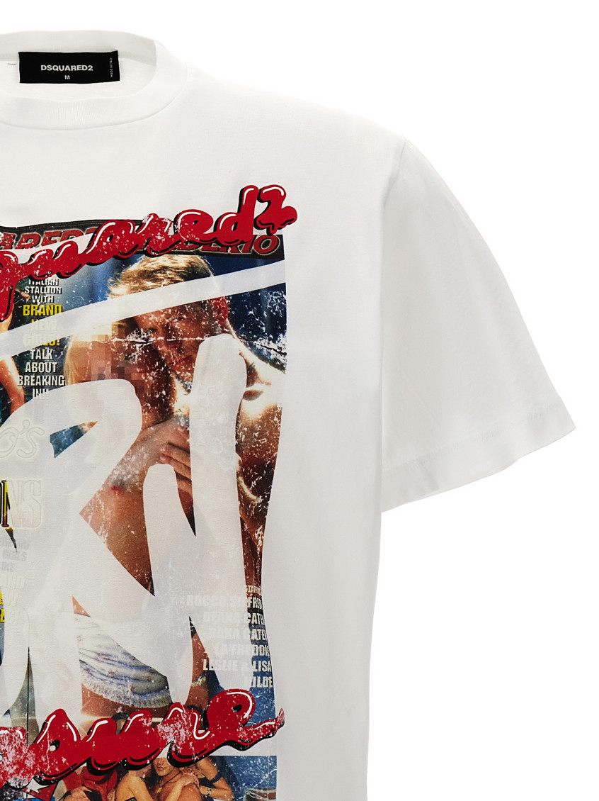 -Rocco T Shirt Bianco-Uomo