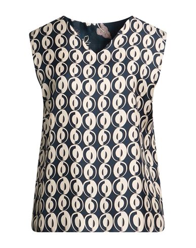 Woman Top Navy Size 10 Silk