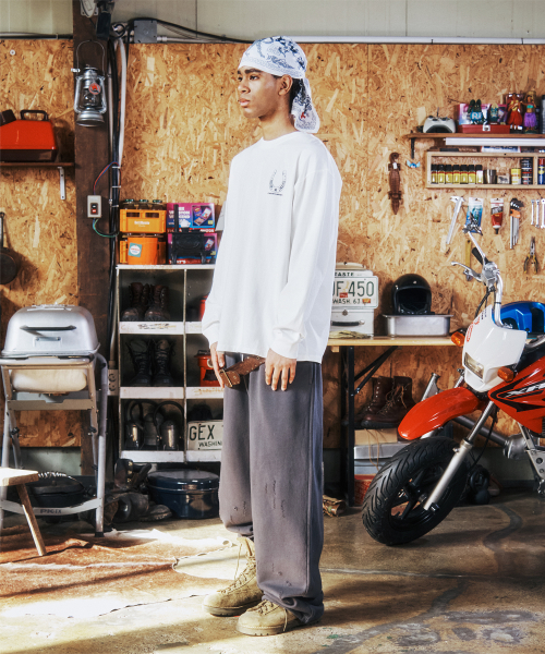 LUCKY HOUSE LS TEE WHITE