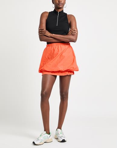Woman Mini skirt Orange Size M Polyamide