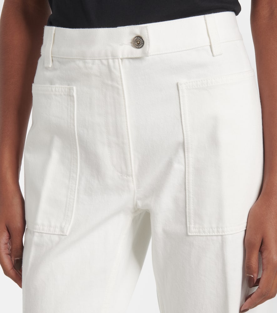 Mid-rise straight jeans