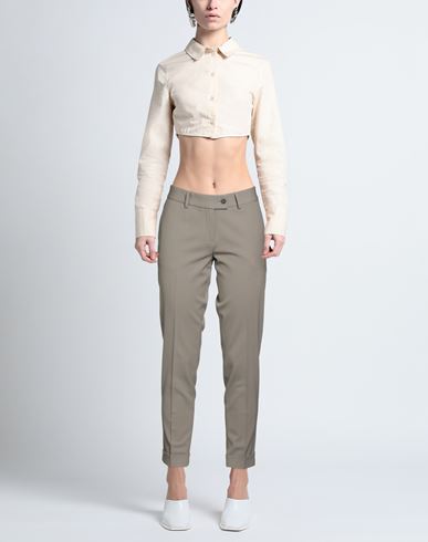 Même By Giab's Woman Pants Military green Size 4 Polyester, Virgin Wool, Elastane