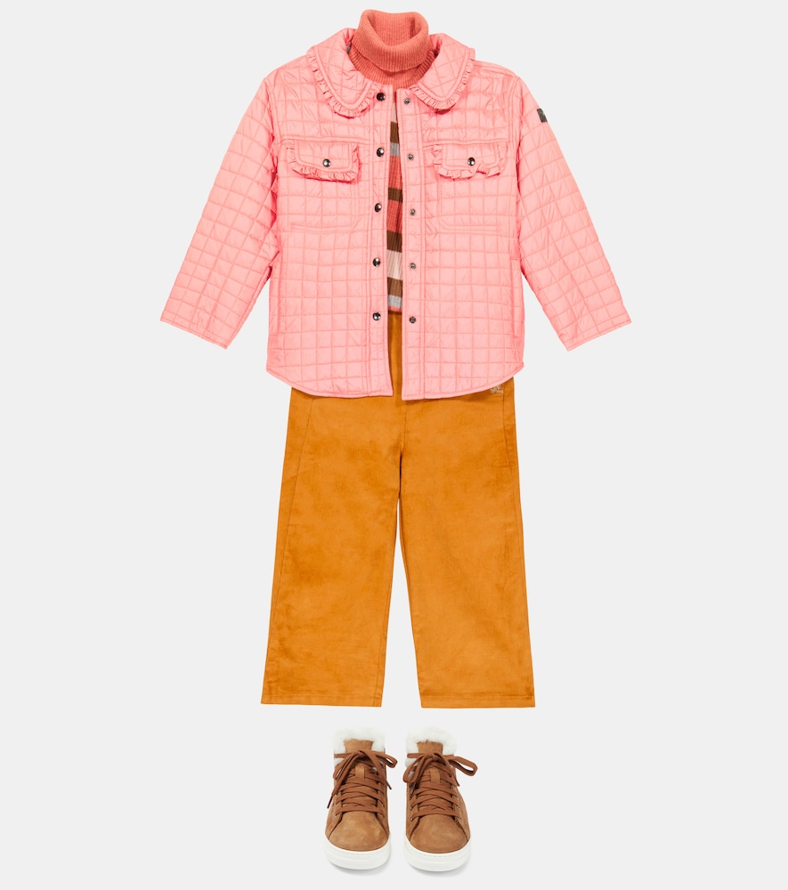 Il Gufo Ruffle-trimmed quilted jacket