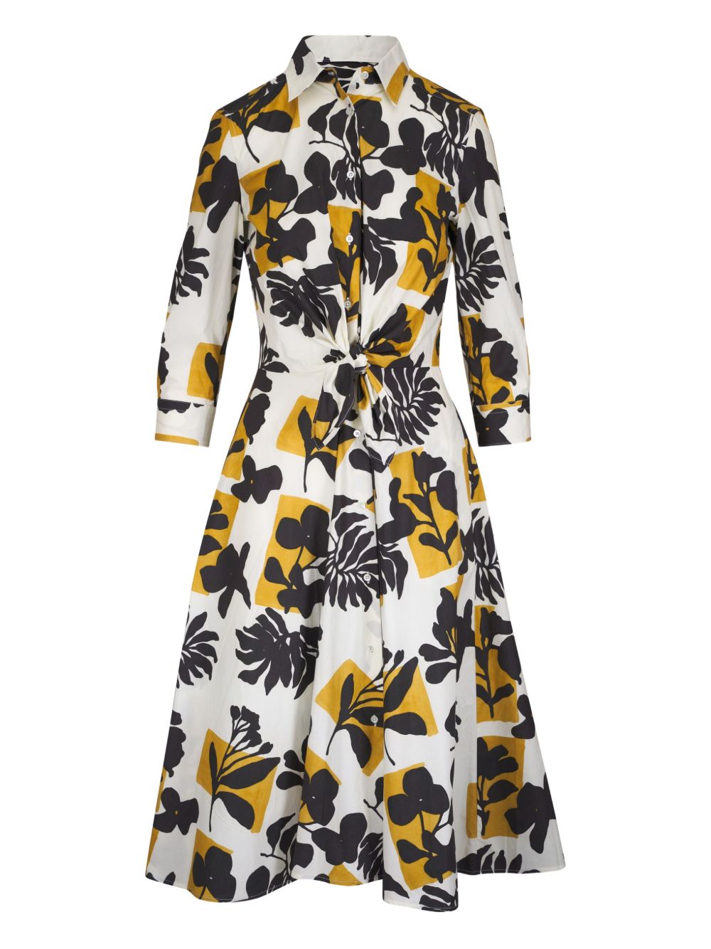 Sara Roka printed shirt dress - White