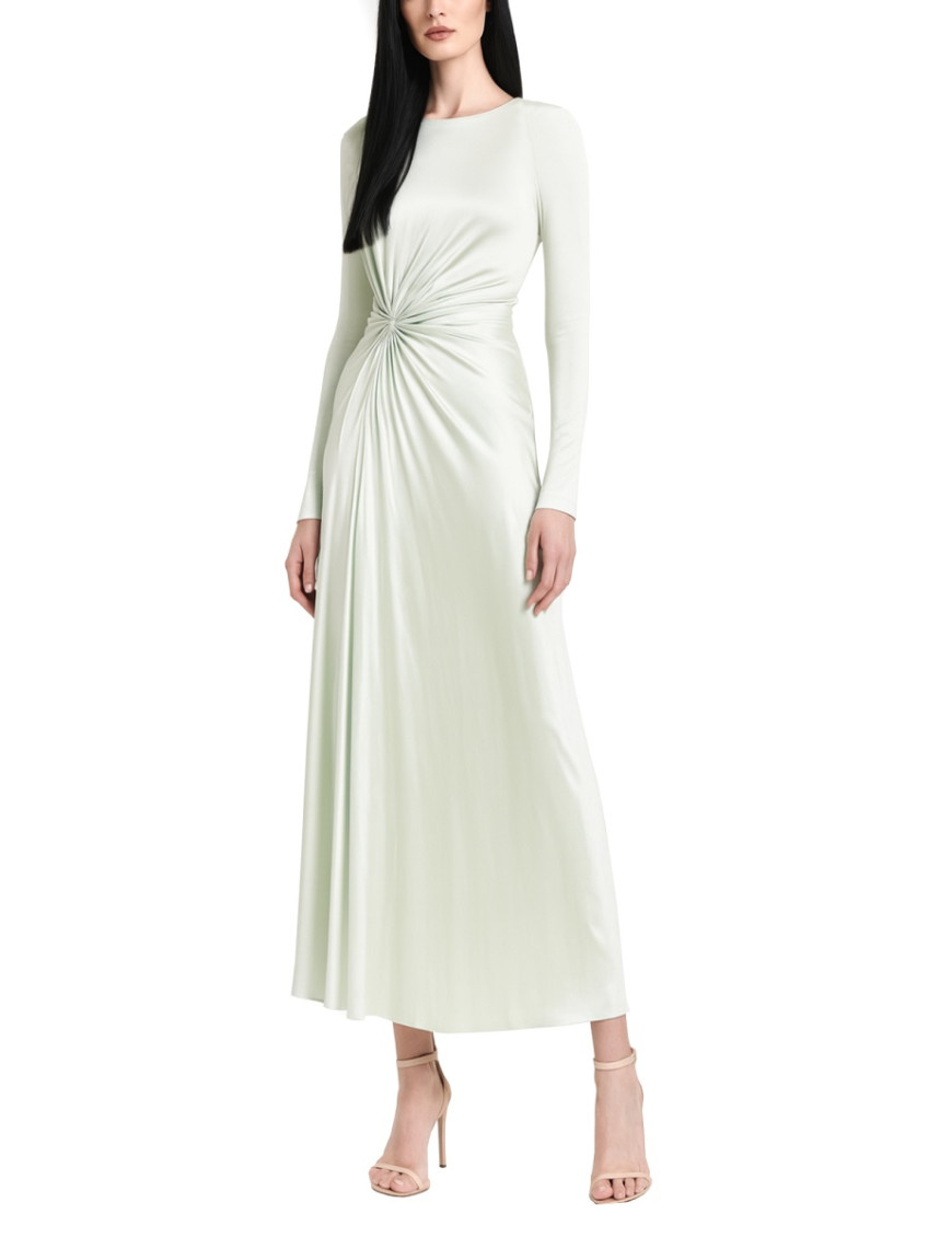 Victoria Beckham - maxi dress long sleeves crew neck knot