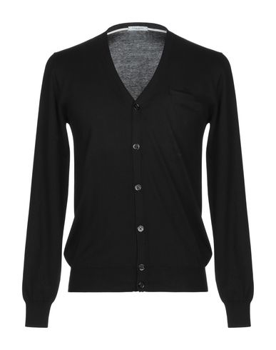Man Cardigan Black Size S Cotton